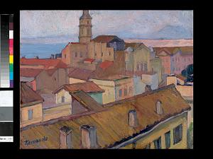 AUGUSTIN FERRANDO 1880-1957 13 - Le vieil Oran  et l'Eglise St-Louis